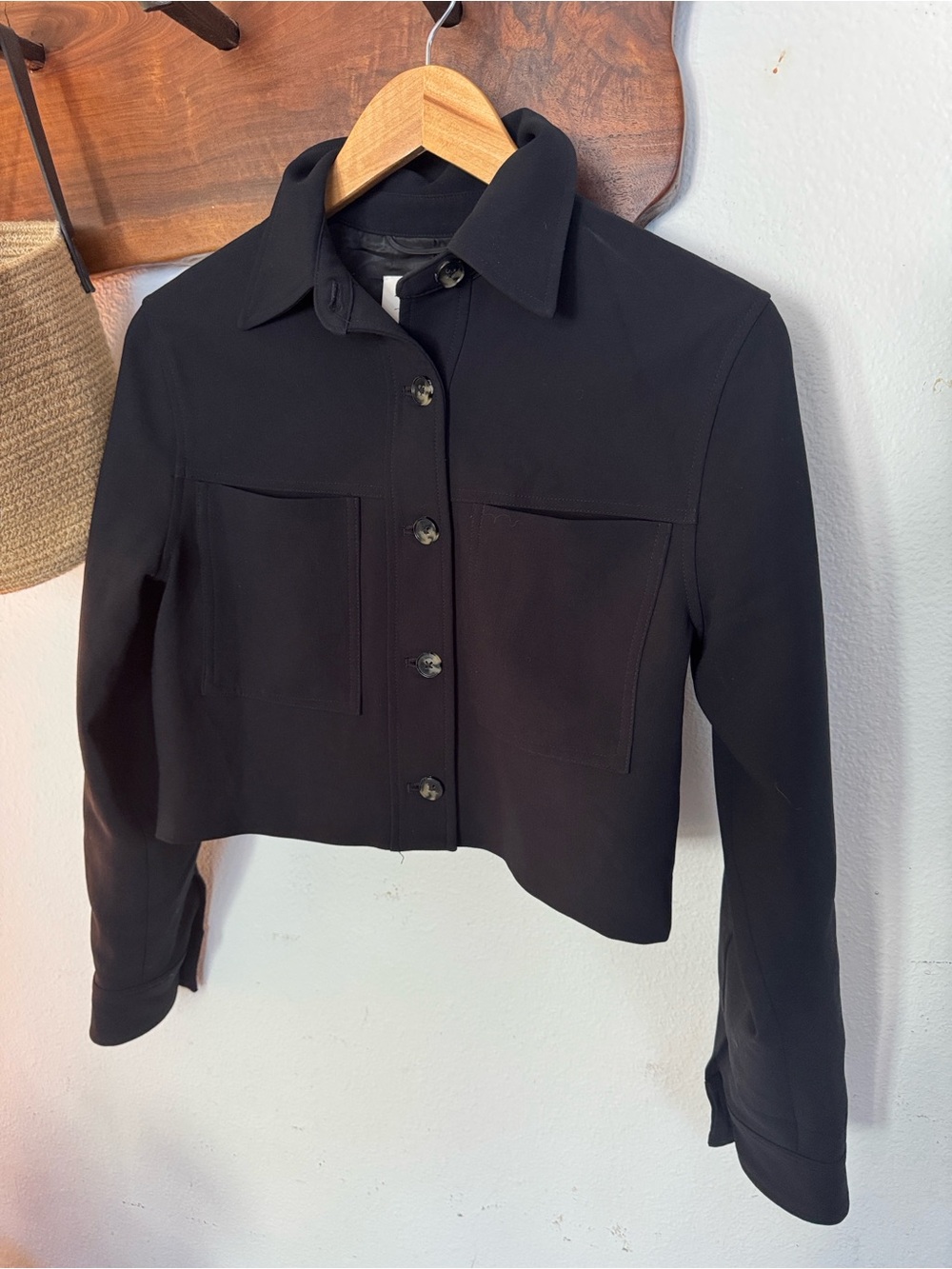 Aritzia Wilfred Little Cropped Jacket Black XS NWOT